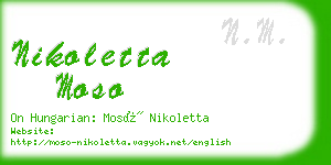 nikoletta moso business card